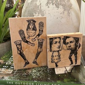 Unusual rubber stamps set of 2